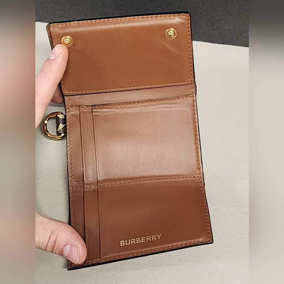 Burberry Lark Monogram Unisex Wallet Bridle Brown Unisex - Picture 8 of 12